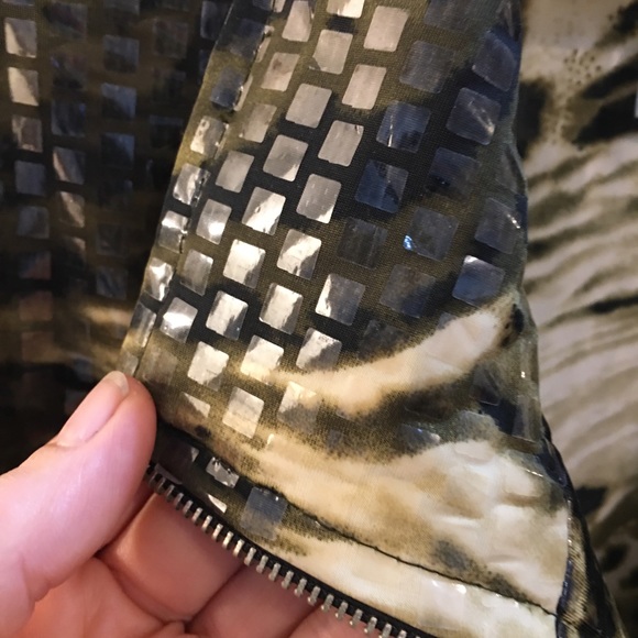 Misook jacket SEQUINS looks wet animal print nwot - Picture 2 of 4